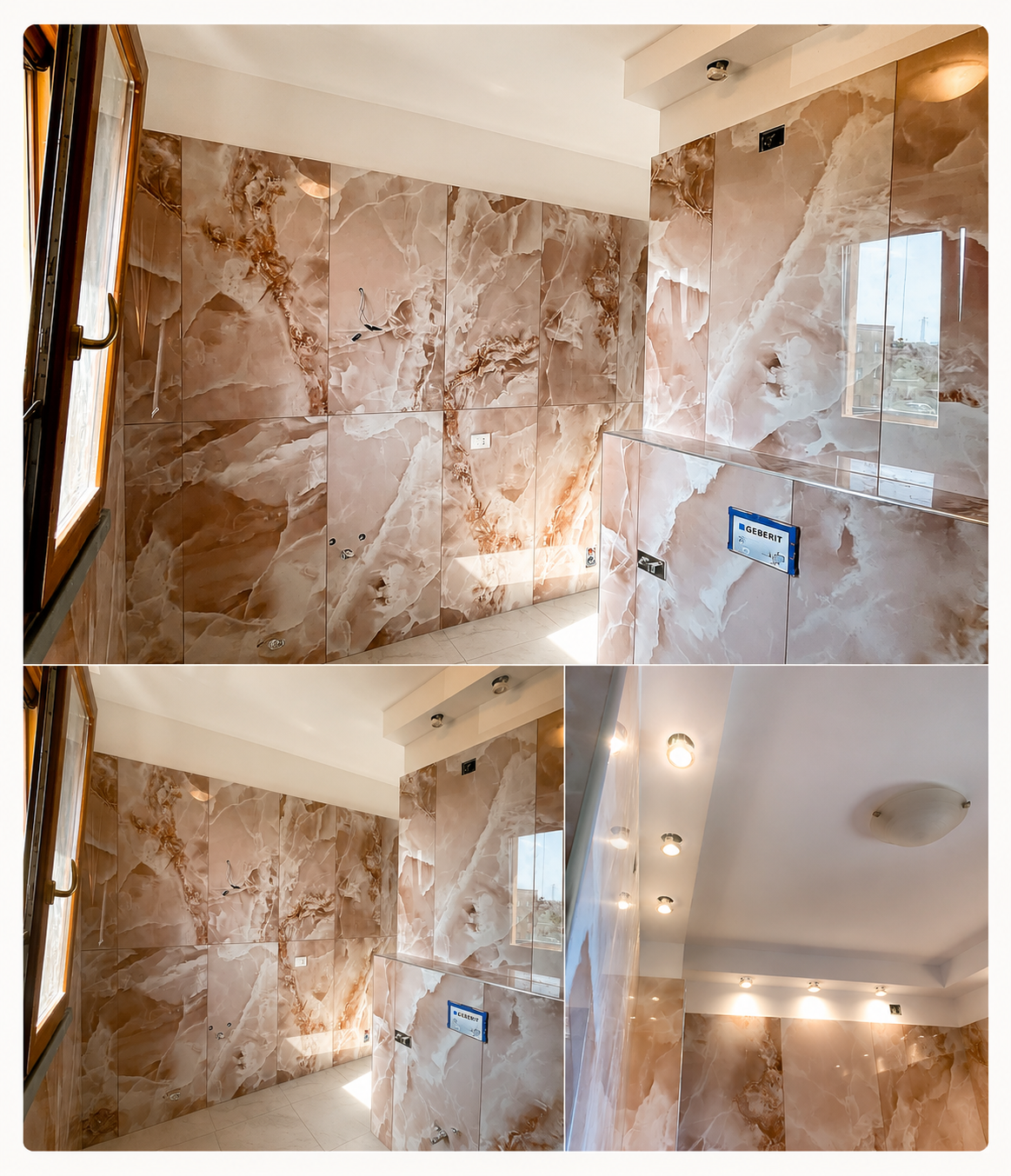 Ristrutturazione bagno con rivestimento in gres porcellanato